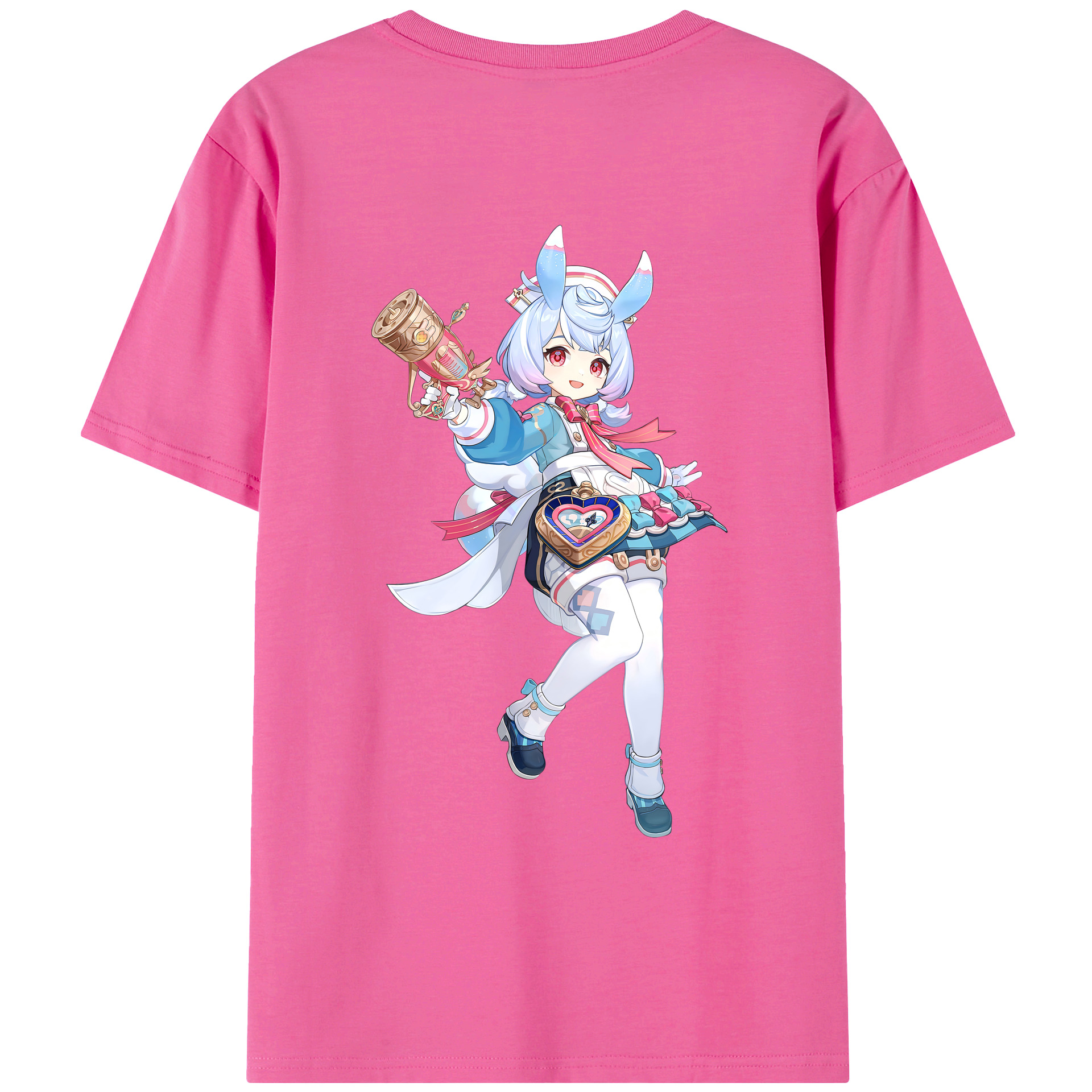 げんし神 シゲウィン genshin Shigewin レディース半袖Tシャツ(バックプリント)